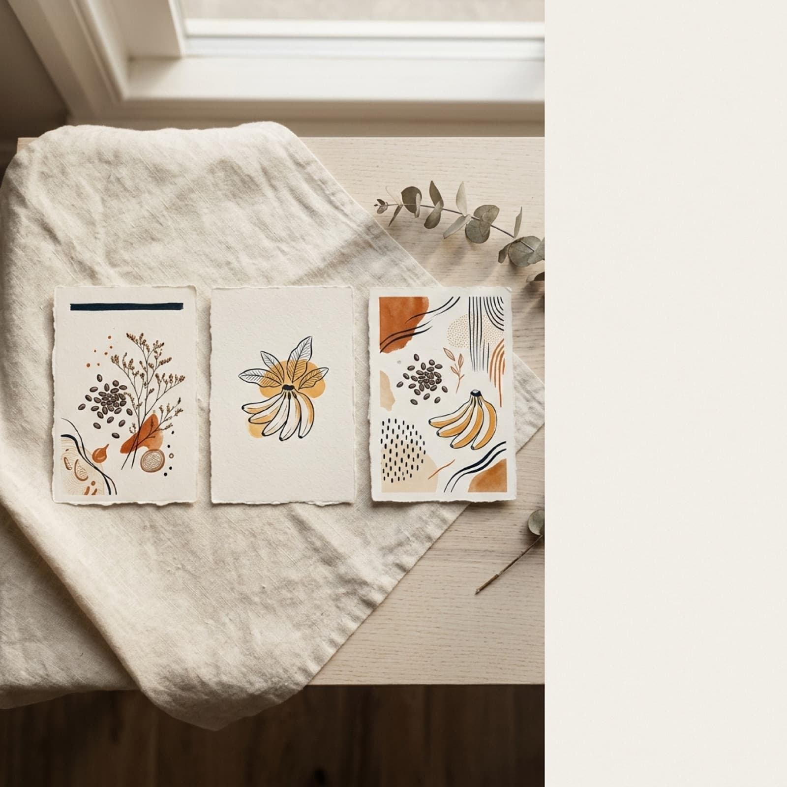 Oversigts-sammenligning af AI-genererede produktbilleder fra to billed-modeller på en varm off-white nordisk studieflade