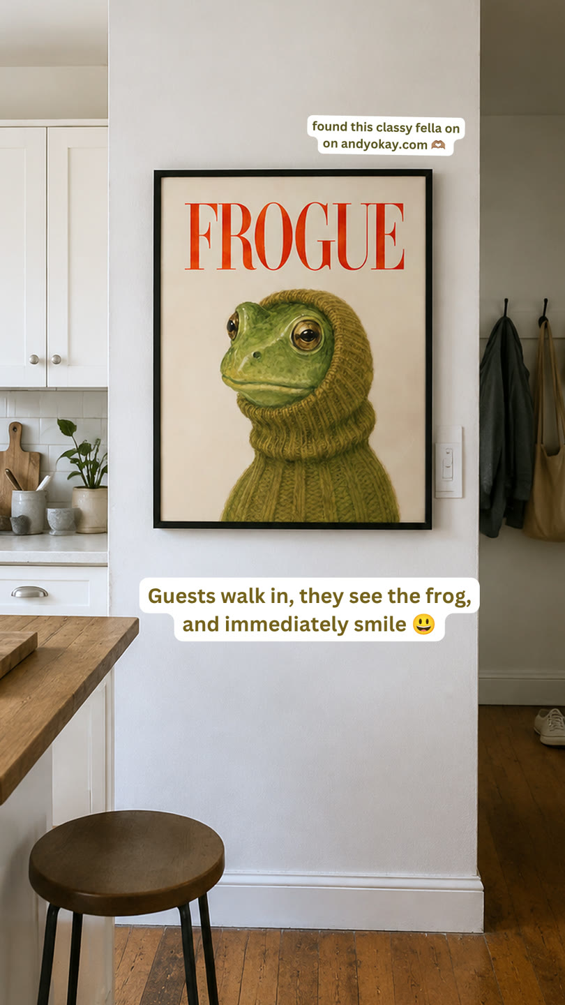 Frogue, Andy Okay ad creative produced by AI Vidia
