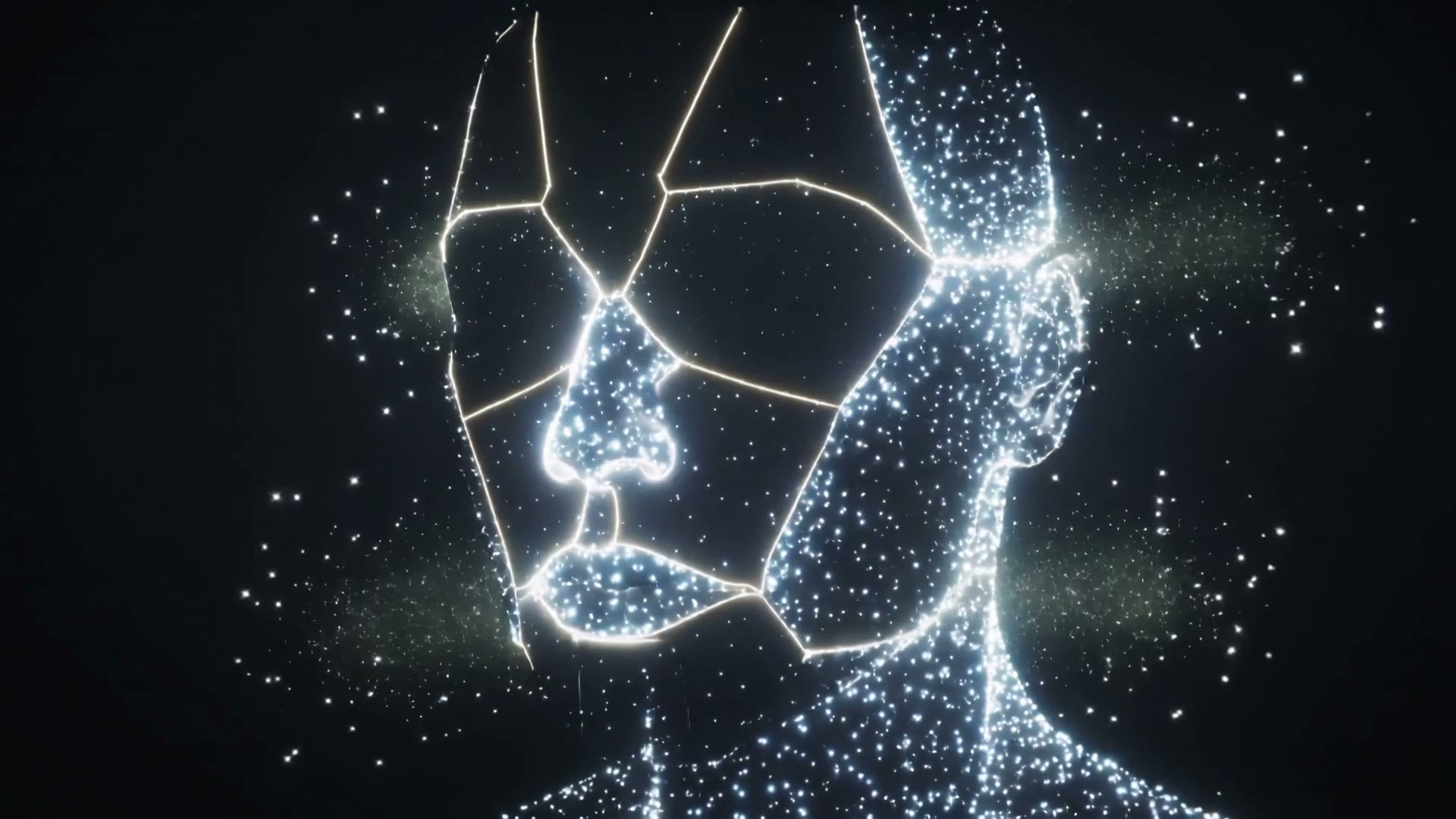 Abstract AI concept film. Generative motion design