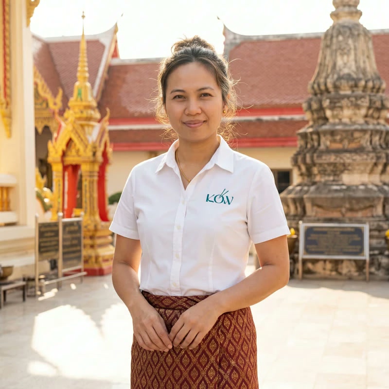 KOW Thai restaurant: brand portrait on location at a temple in Thailand
